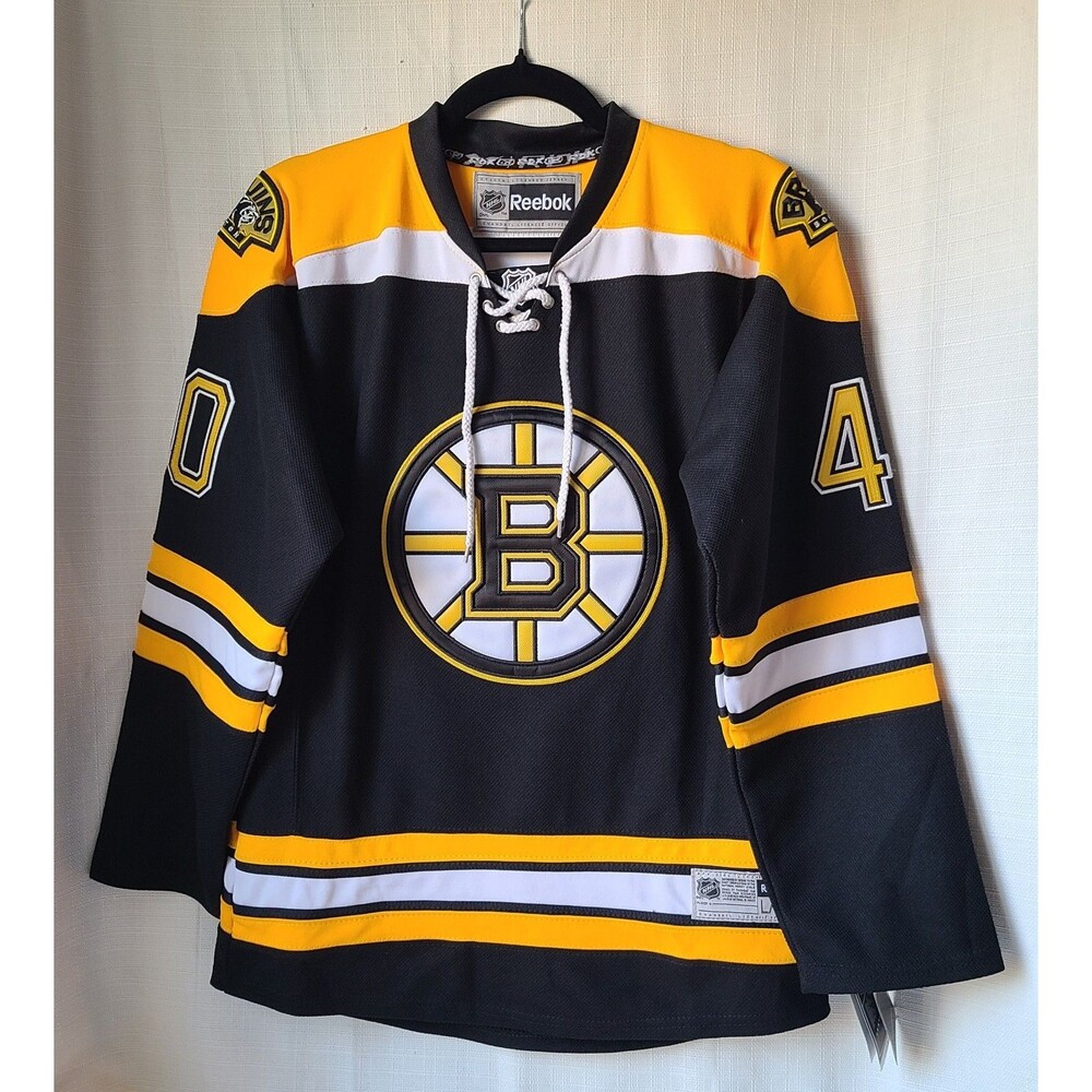 NWT Reebok Boston Bruins Tuukka Rask #40 NHL Hockey Jersey Youth L/XL Black Gold
